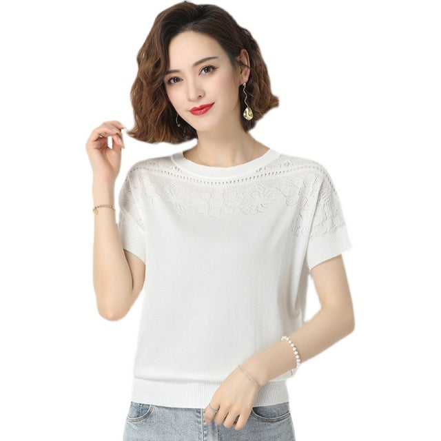 Charlize Eyelet Knit Top