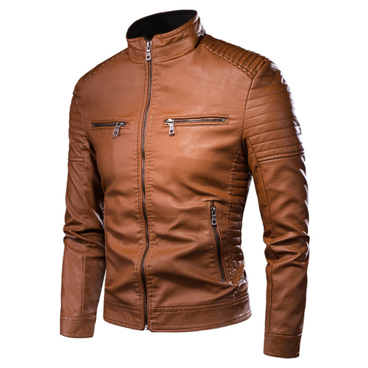 Chris Leather Racer Jacket